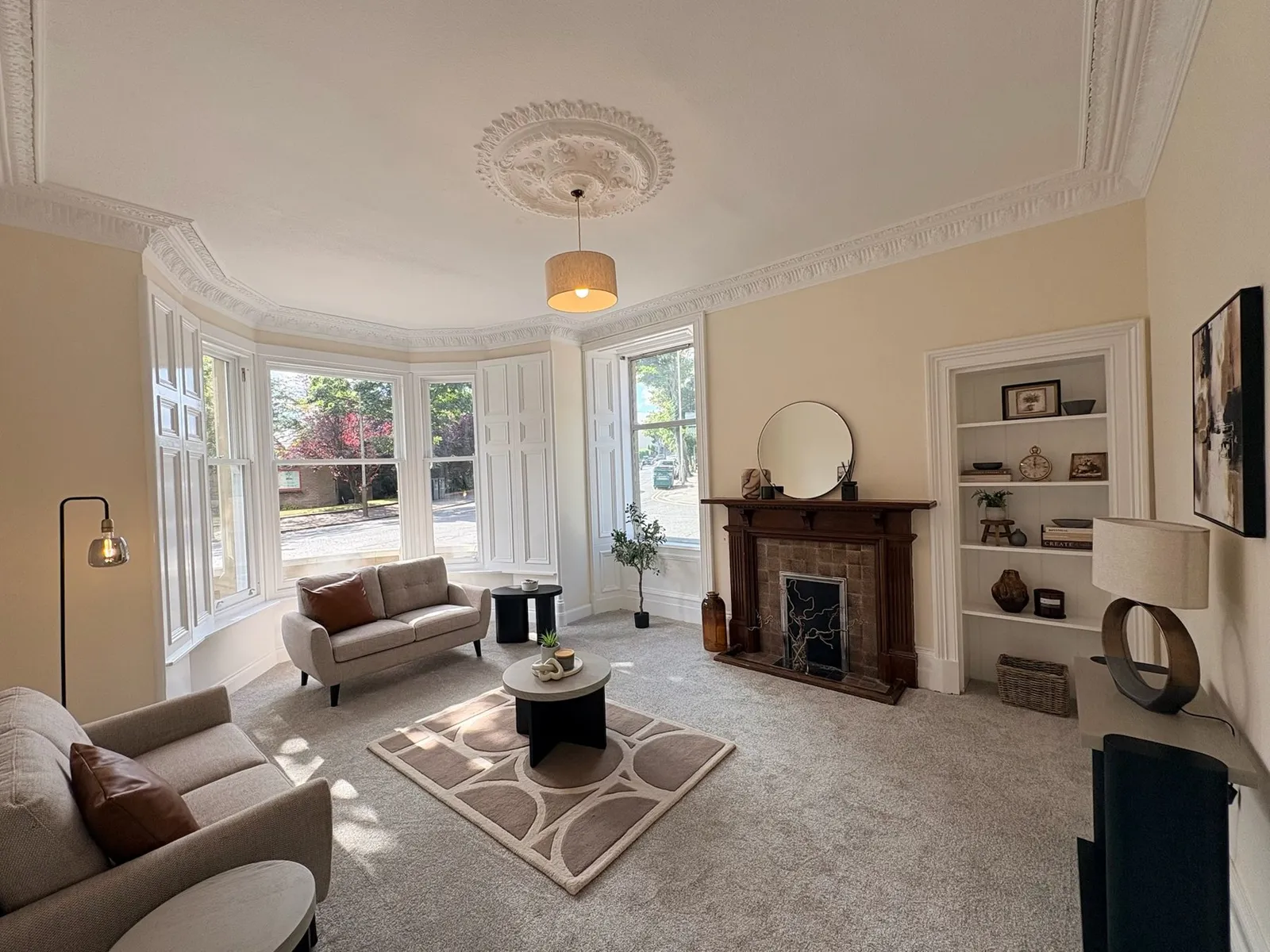 Staged living room at Blackness Avenue, Dundee