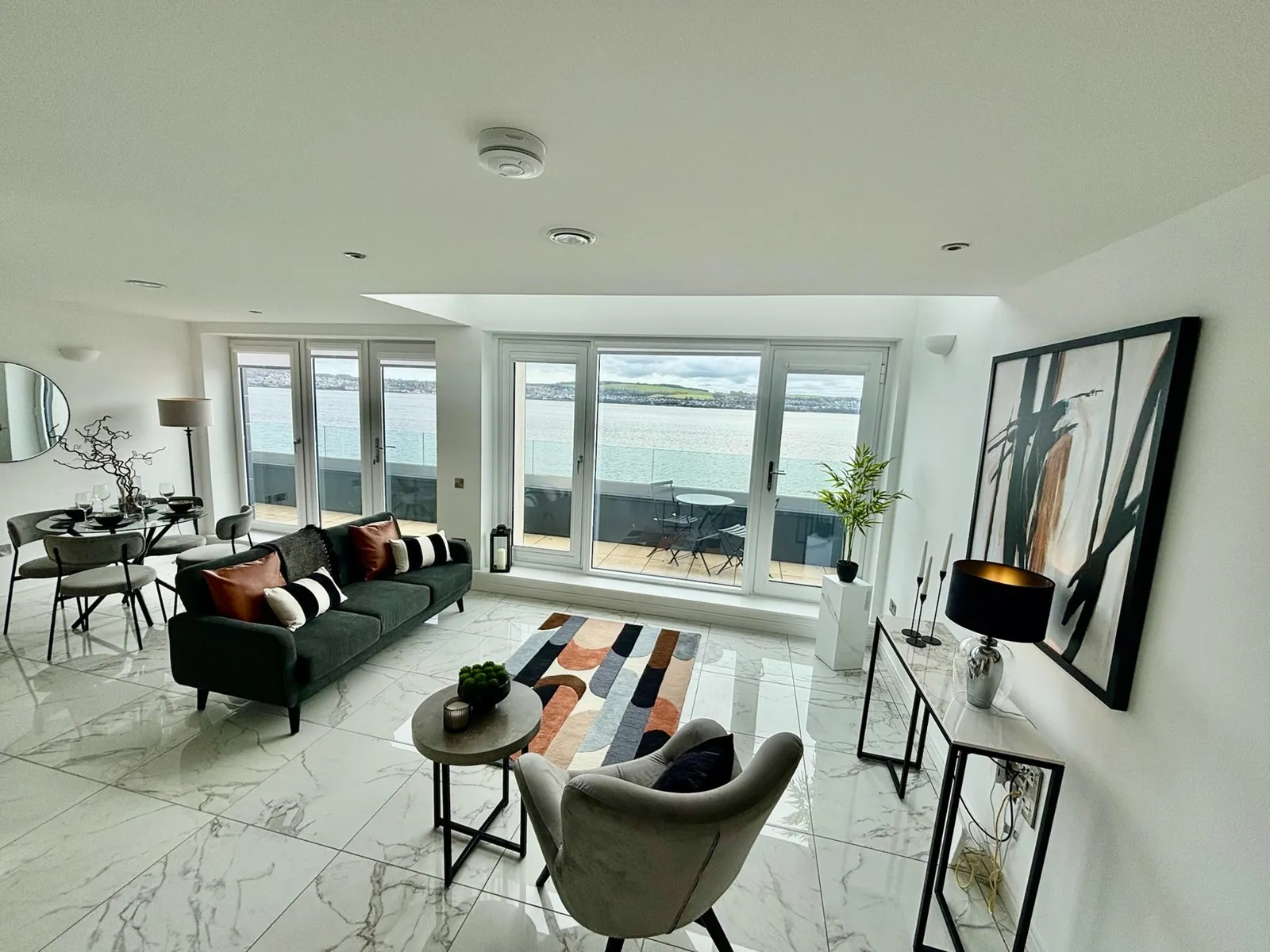 Staged interior at Riverside penthouse, Dundee